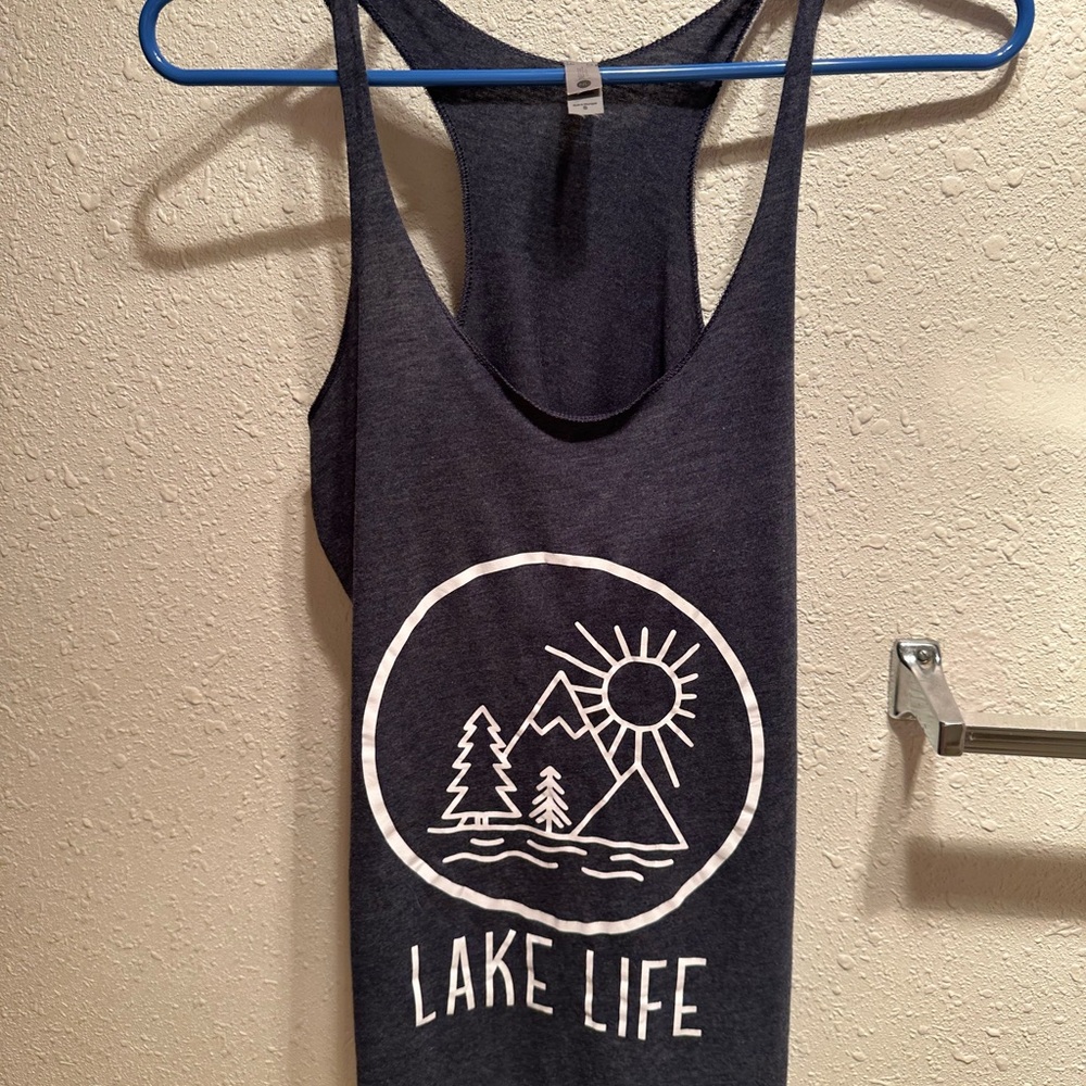 Next Level Apparel Lake Life Tank Top - Dark Gray